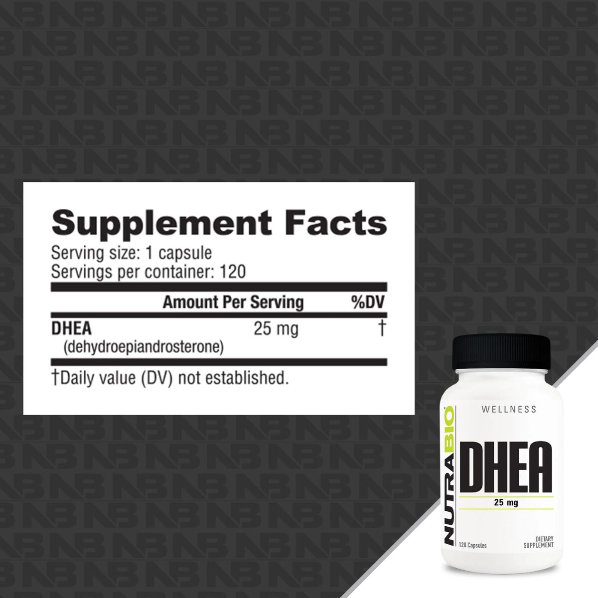 Supplement Facts DHEA 25 mg Supplement Facts de DHEA 25 mg NutraBio
