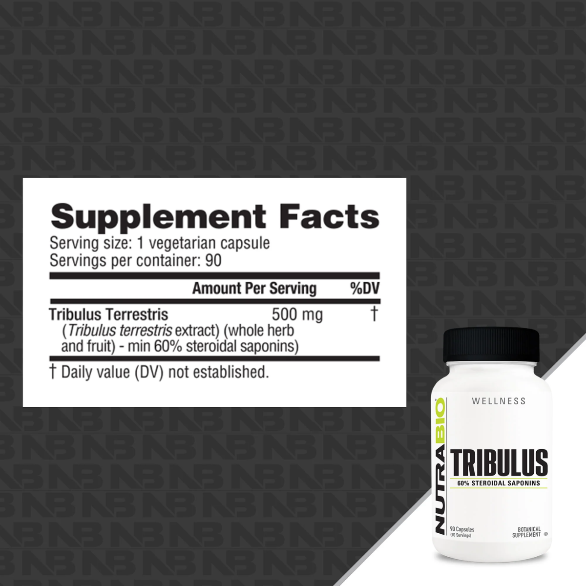 Tribulus Terrestris Kosher NutraBio Supp Fact