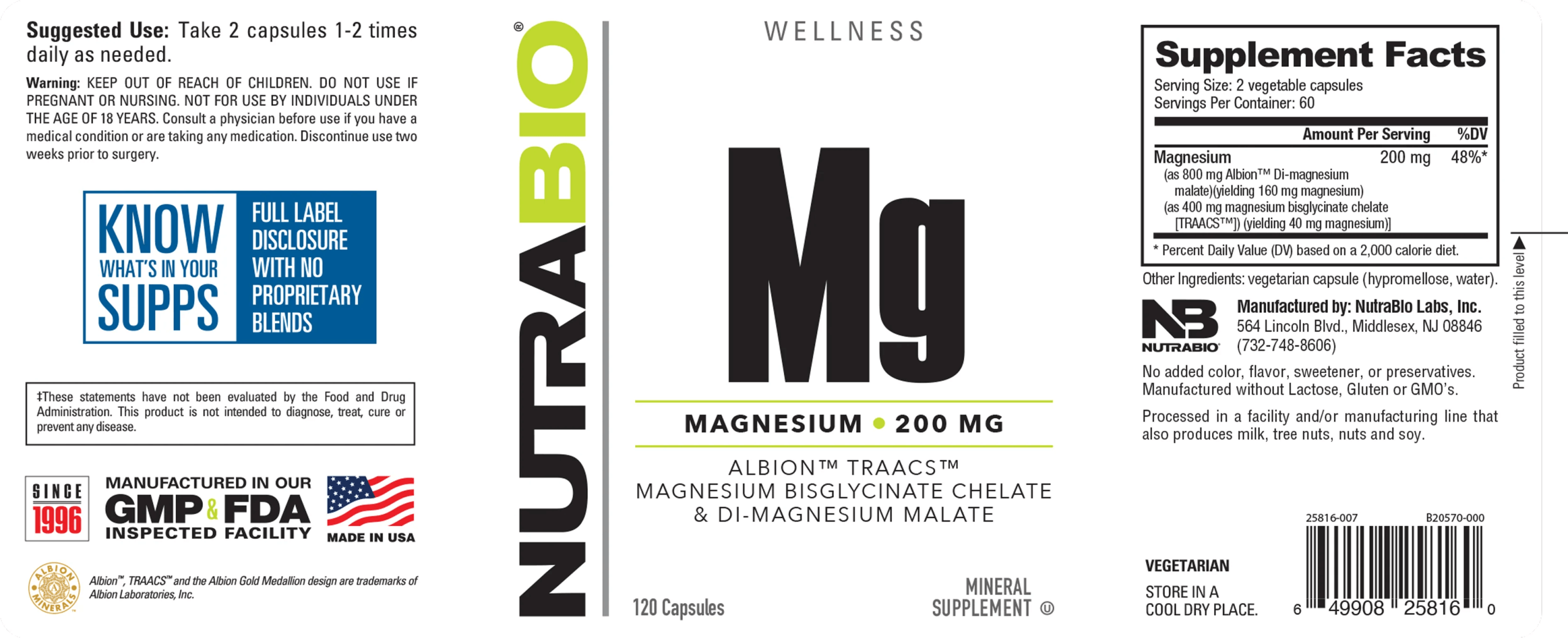 Magnesio Label NutraBio
