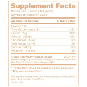 Grass Fed Whey Protein Isolate