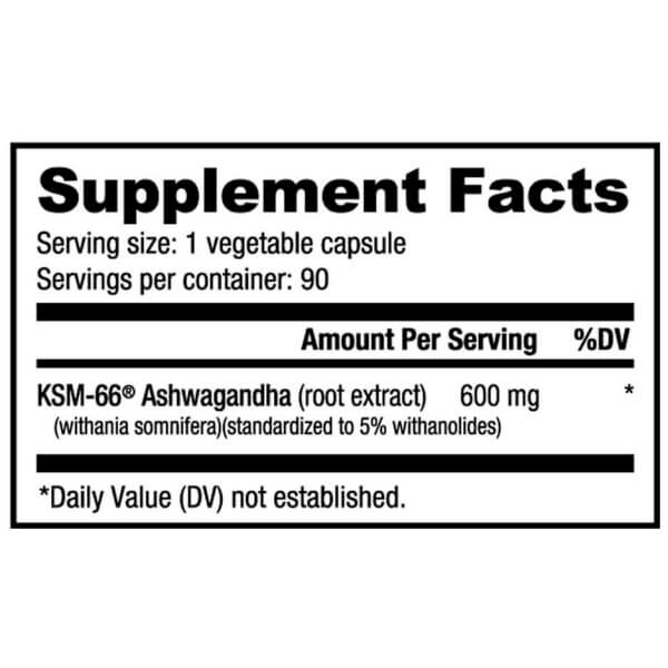 Ashwagandha KSM-66 (600 mg)